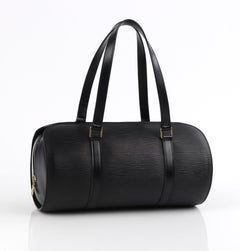 LOUIS VUITTON C.2003 “Soufflot” Black EPI Leather Oblong Handbag