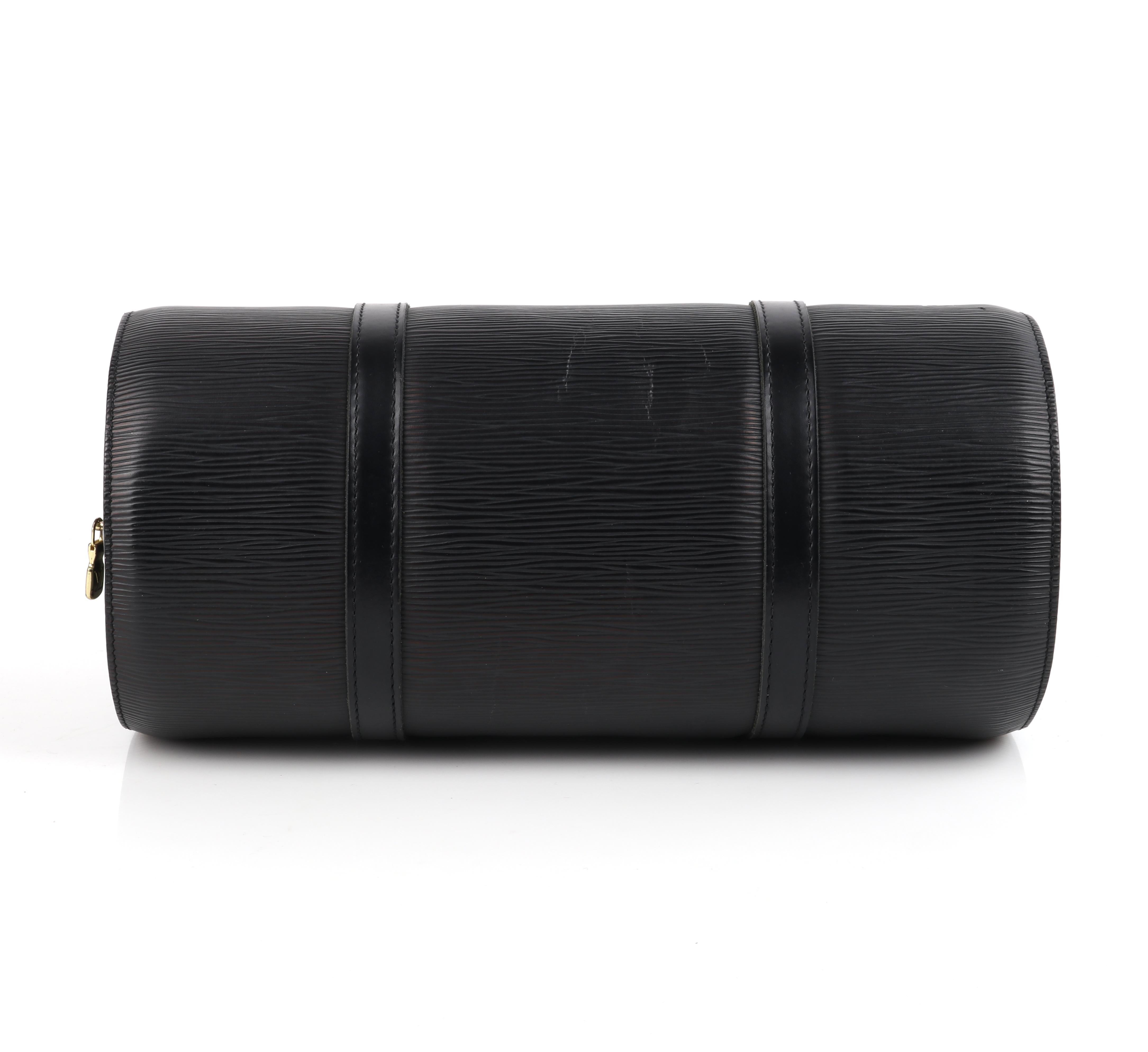 LOUIS VUITTON C.2003 “Soufflot” Black EPI Leather Oblong Handbag 2