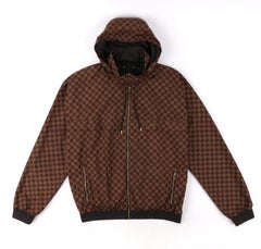 LOUIS VUITTON c.2013 Brown Damier Ebene Reversible Windbreaker Jacket
