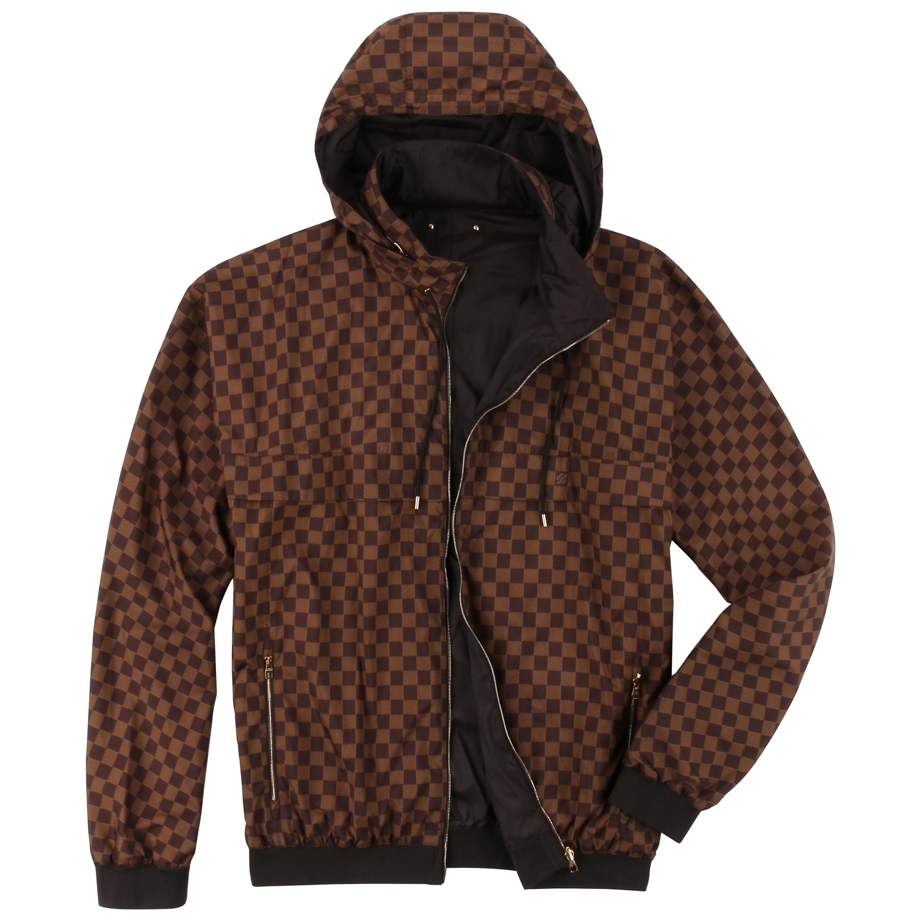 Louis Vuitton Brown Damier Reversible and Convertible Hooded Bomber Jacket  XL Louis Vuitton | The Luxury Closet