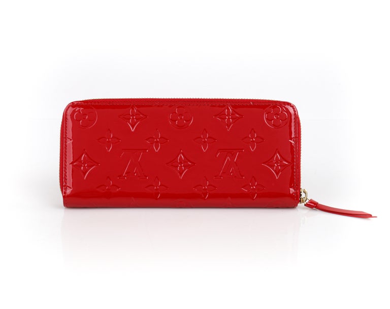 Louis Vuitton, Bags, Authentic Louis Vuitton Cherry Red Vernis Zippy  Wallet