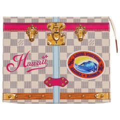 LOUIS VUITTON c.2018 Damier Azur Summer Trunk Hawaii Kulturbeutel 26 Neu mit Etikett