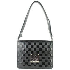 Vintage Louis Vuitton Cabaret Club Damier Vernis 14lj1110 Black Patent Shoulder Bag