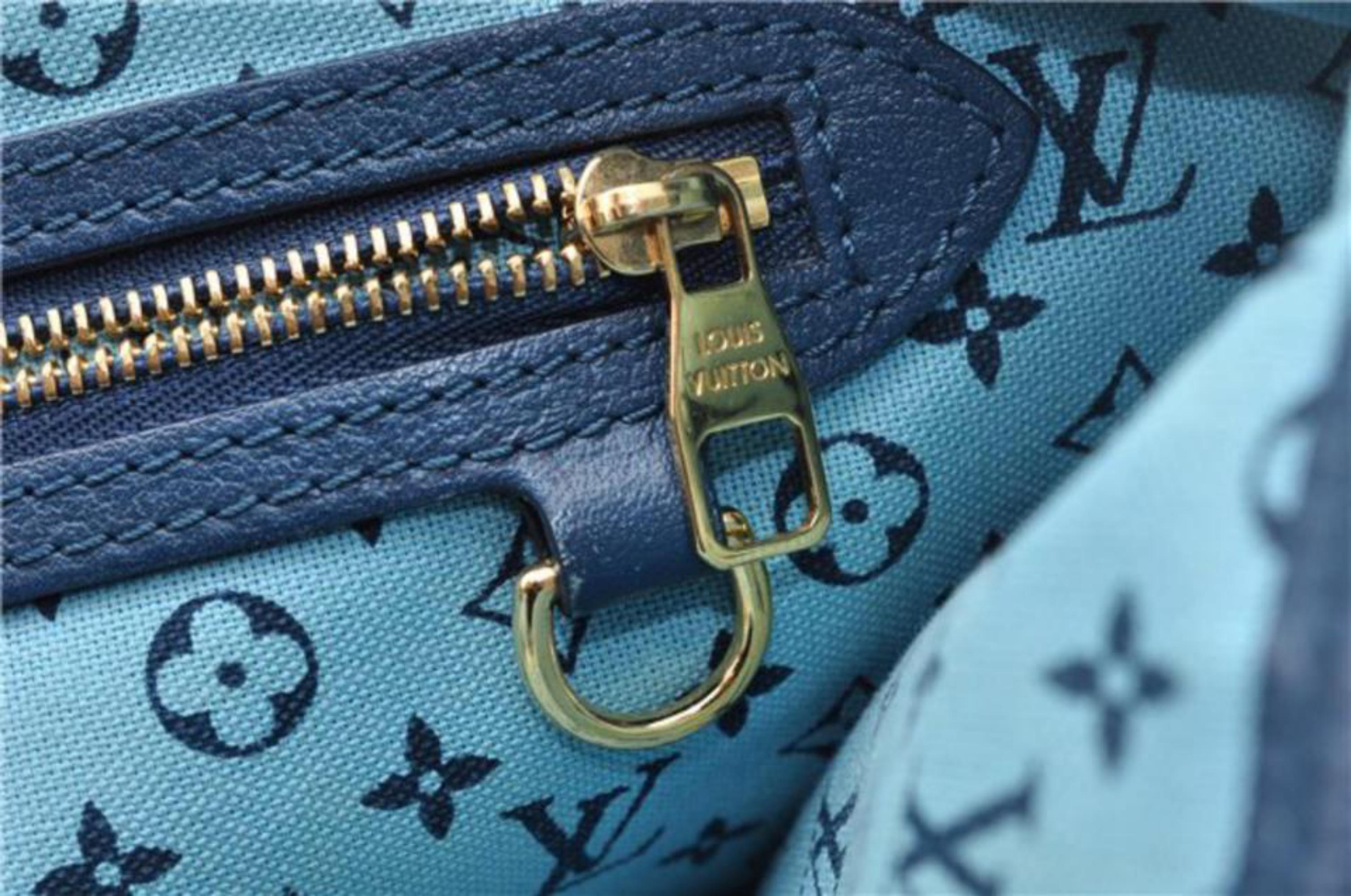 Women's Louis Vuitton Cabas Ailleurs Escale Pm Tote 866948 Blue Canvas Shoulder Bag For Sale