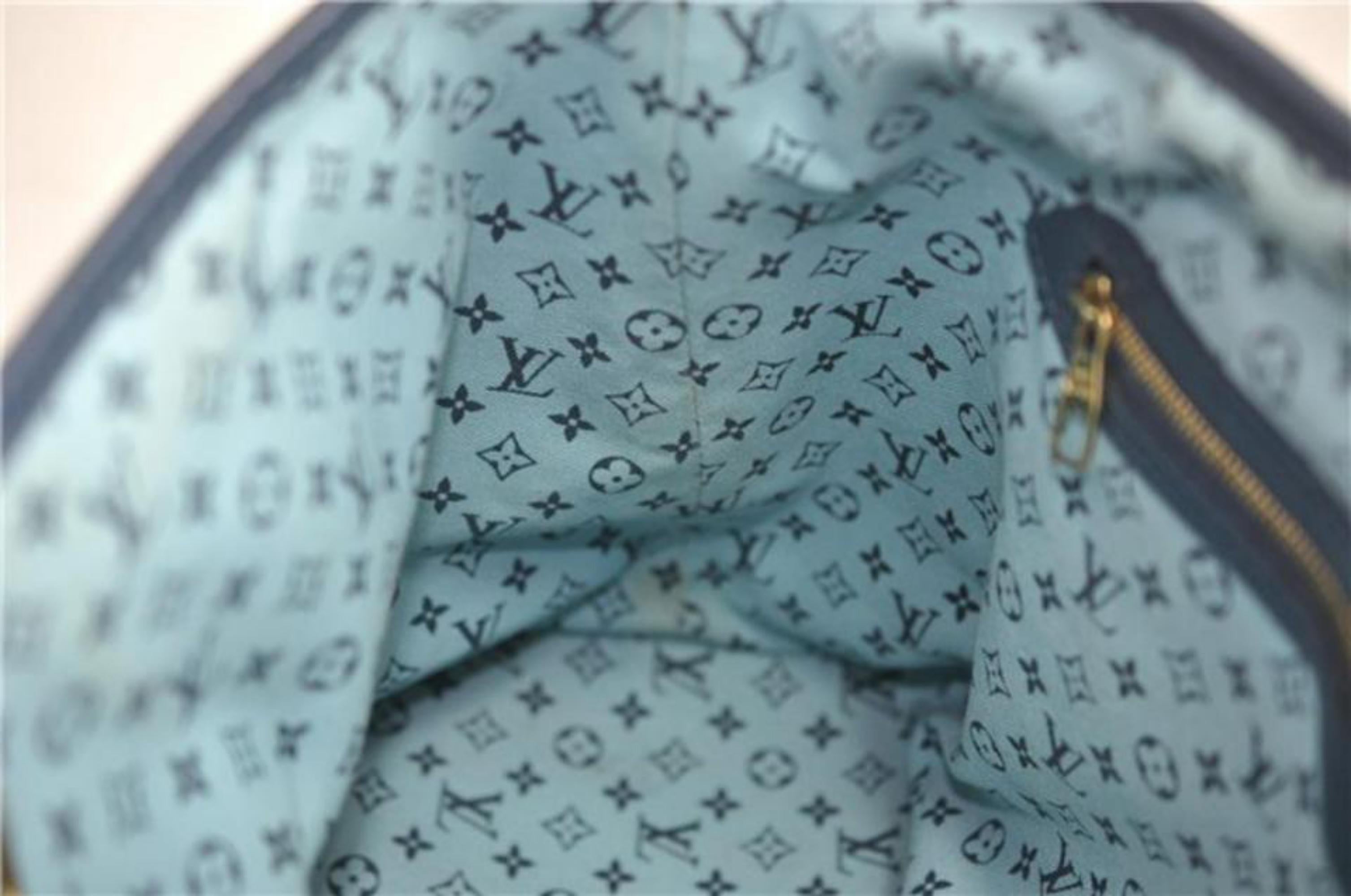 Louis Vuitton Cabas Ailleurs Escale Pm Tote 866948 Blue Canvas Shoulder Bag For Sale 2