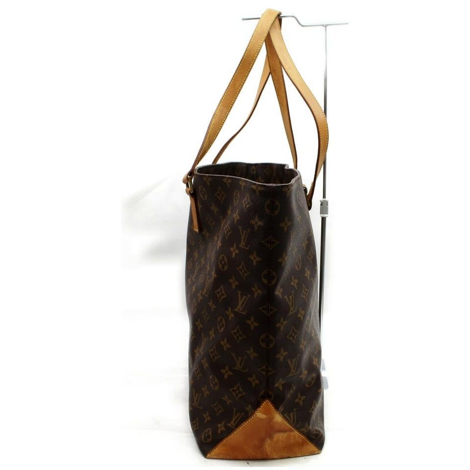 Women's Louis Vuitton Cabas Alto Large Monogram 871945 Brown Coated Canvas Tote