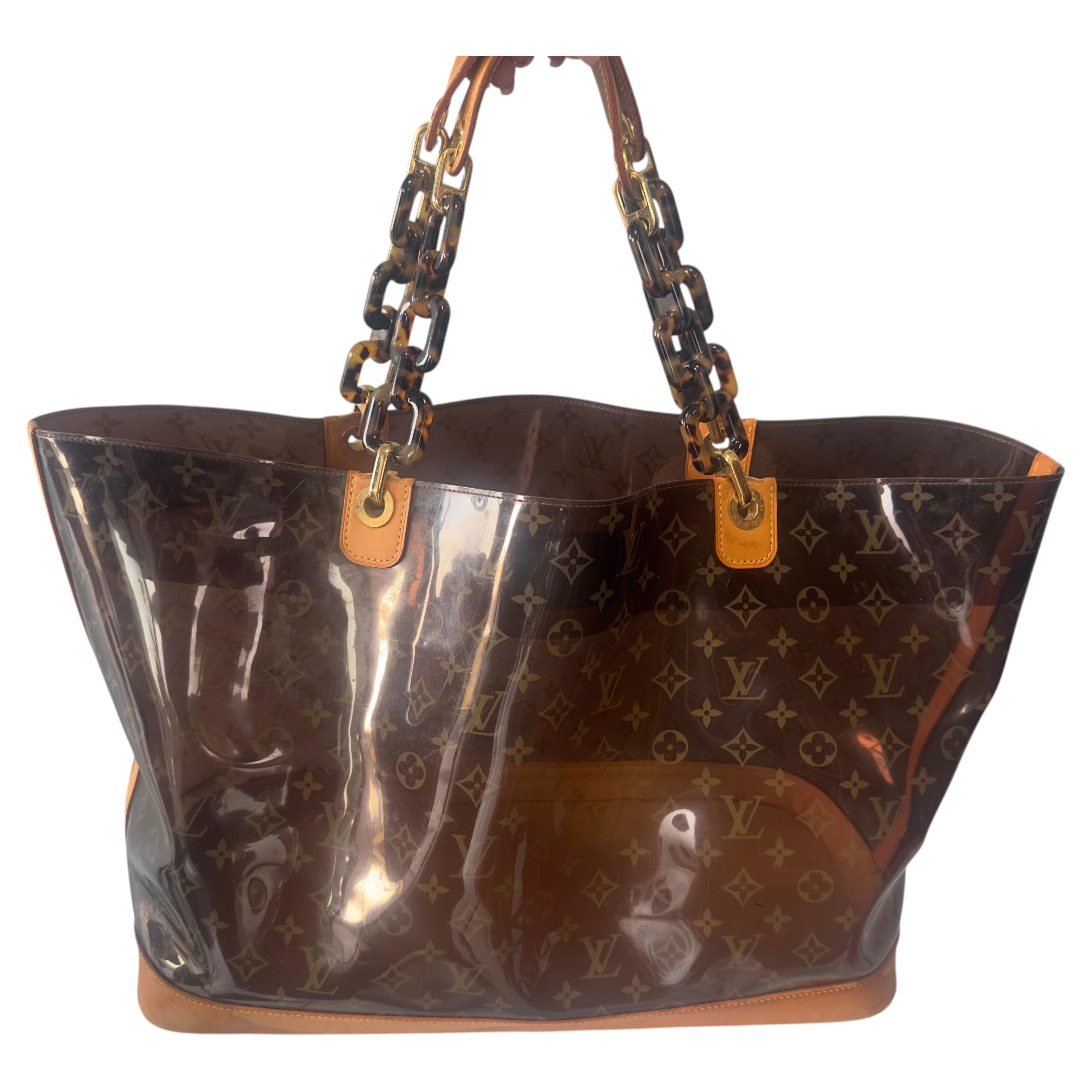 Sac cabas Louis Vuitton « Ambre GM » Monogram transparent, 2003