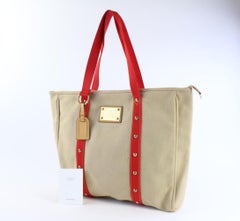 Louis Vuitton Cabas Antigua Gm 229877 Beige Canvas Tote