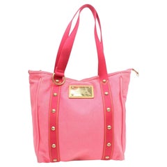 Louis Vuitton Cabas Antigua Mm 868138 Pink Canvas Tote