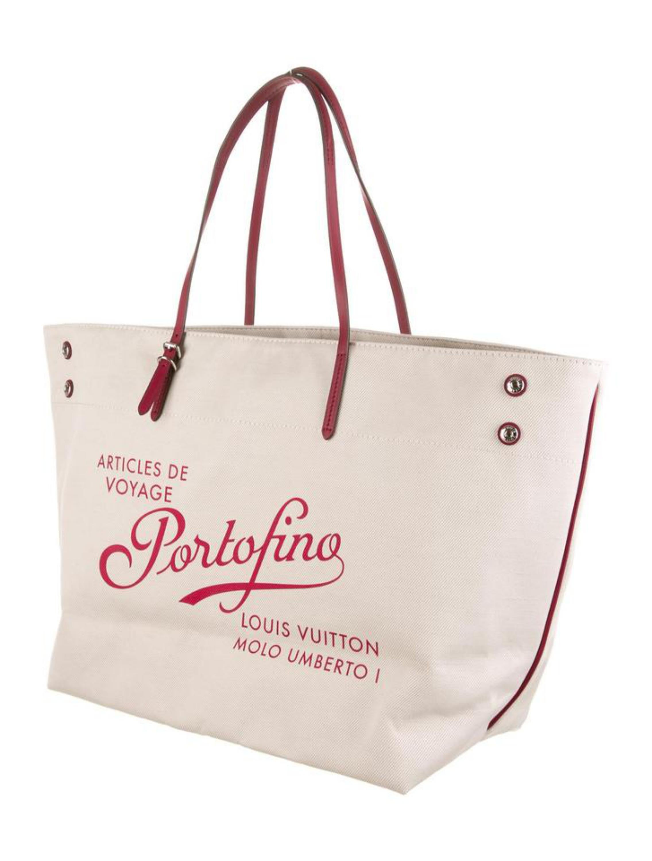 Louis Vuitton Cabas Articles De Voyage Portofino Gm 214863 White Cotton Tote 8