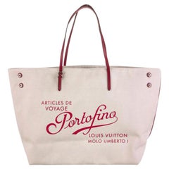 Louis Vuitton Cabas Articles De Voyage Portofino Gm 214863 White Cotton Tote
