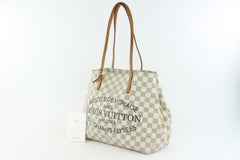 Louis Vuitton Cabas Damier Azur Adventure 227782 White Coated Canvas Tote