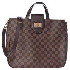 Louis Vuitton Cabas Damier Ebene Rosebery 8lk0106 Brown Coated Canvas Shoulder 