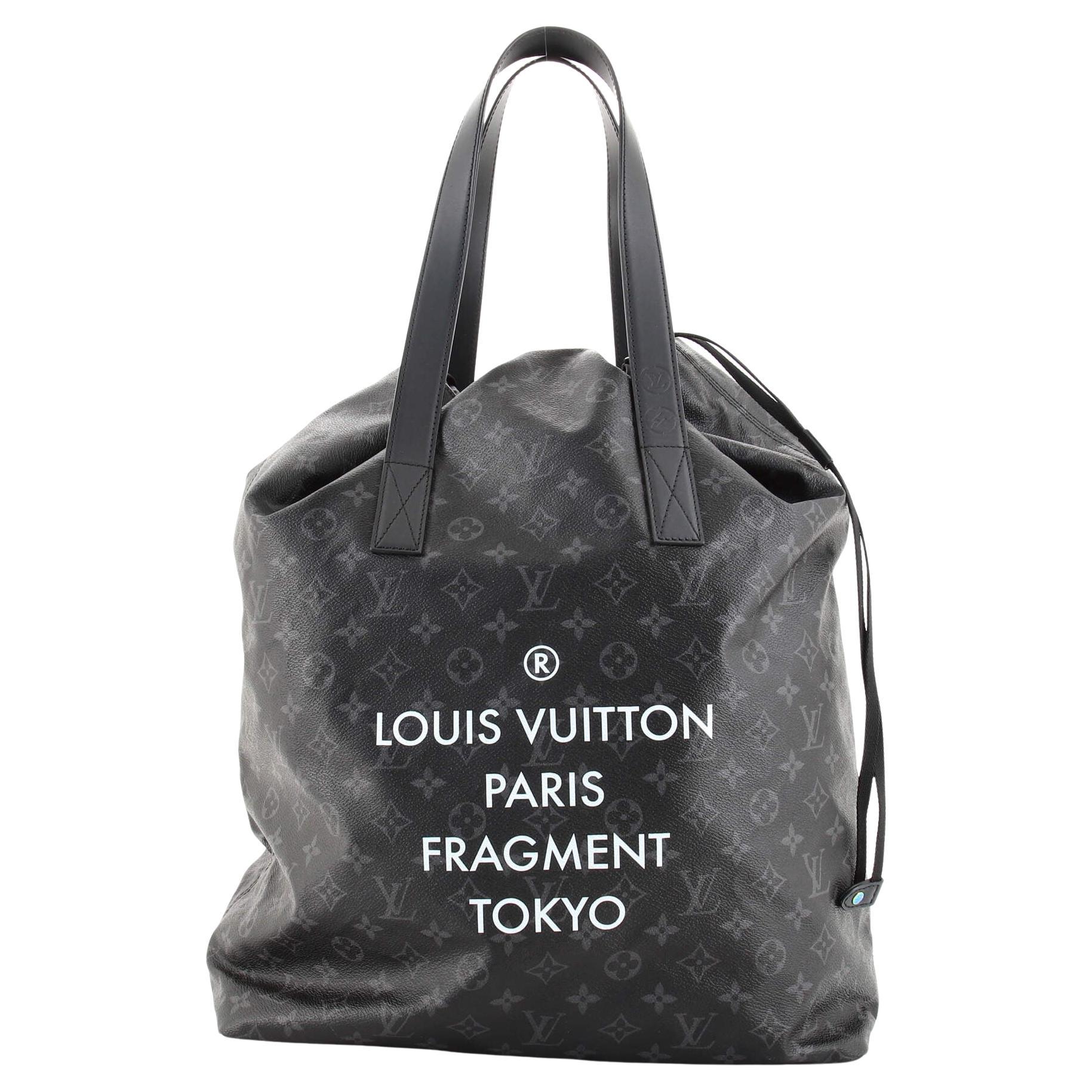 Louis Vuitton Cabas Light Drawstring Bag Flash Fragment Monogram Eclipse Canvas