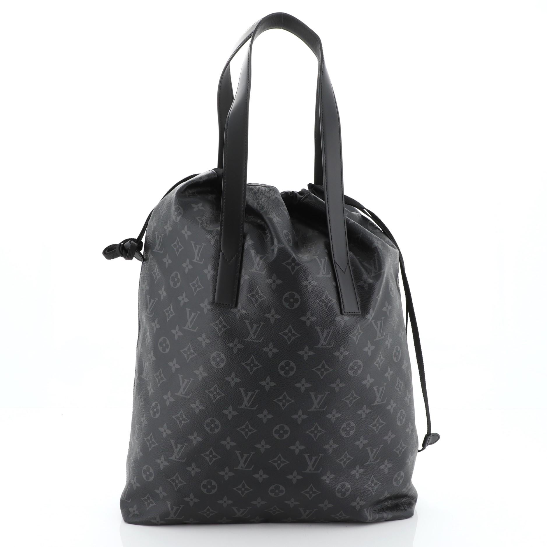  Louis Vuitton Cabas Light Drawstring Bag Monogram Eclipse Canvas In Good Condition In NY, NY