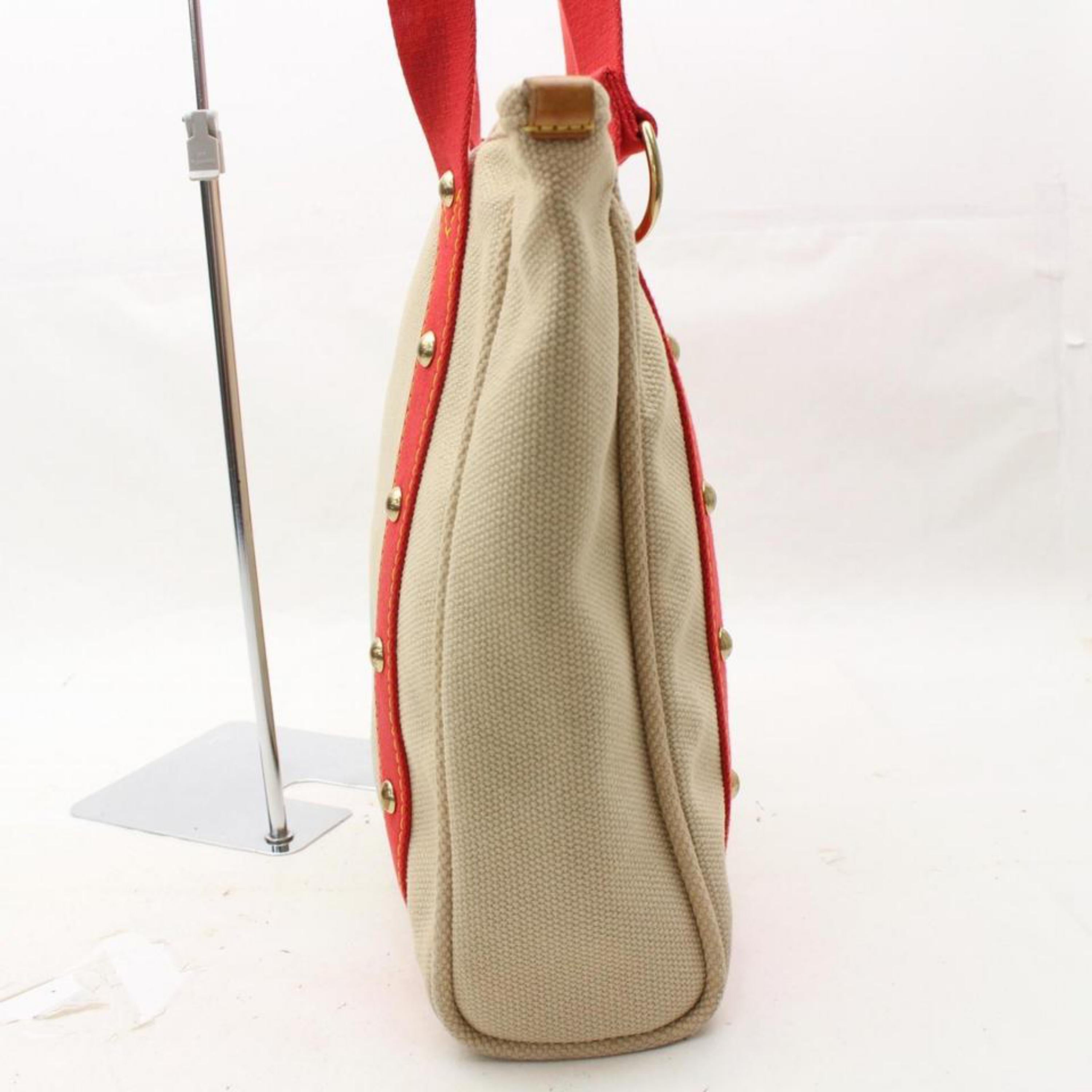 Louis Vuitton Cabas (Limited Edition) Antigua Mm 867495 Beige Canvas Tote For Sale 4