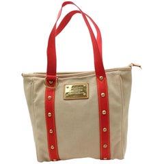 Louis Vuitton Cabas (Limited Edition) Antigua Mm 867495 Beige Canvas Tote