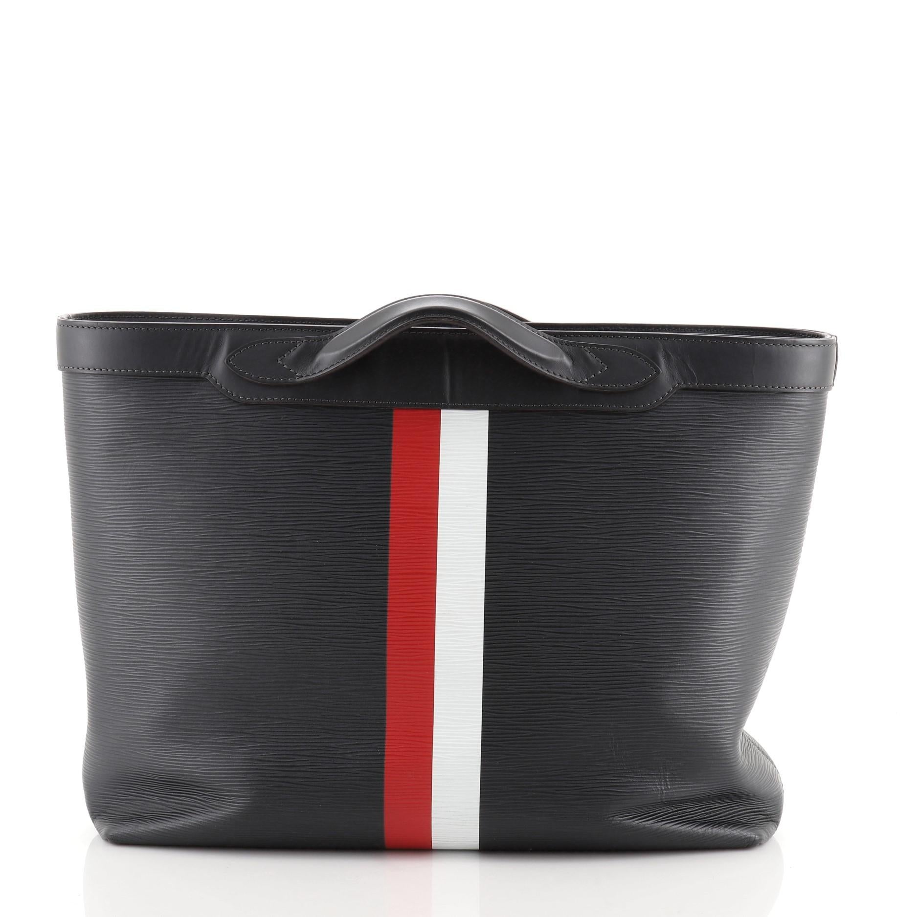 Black Louis Vuitton Cabas Limited Edition Stripes Epi Leather GM