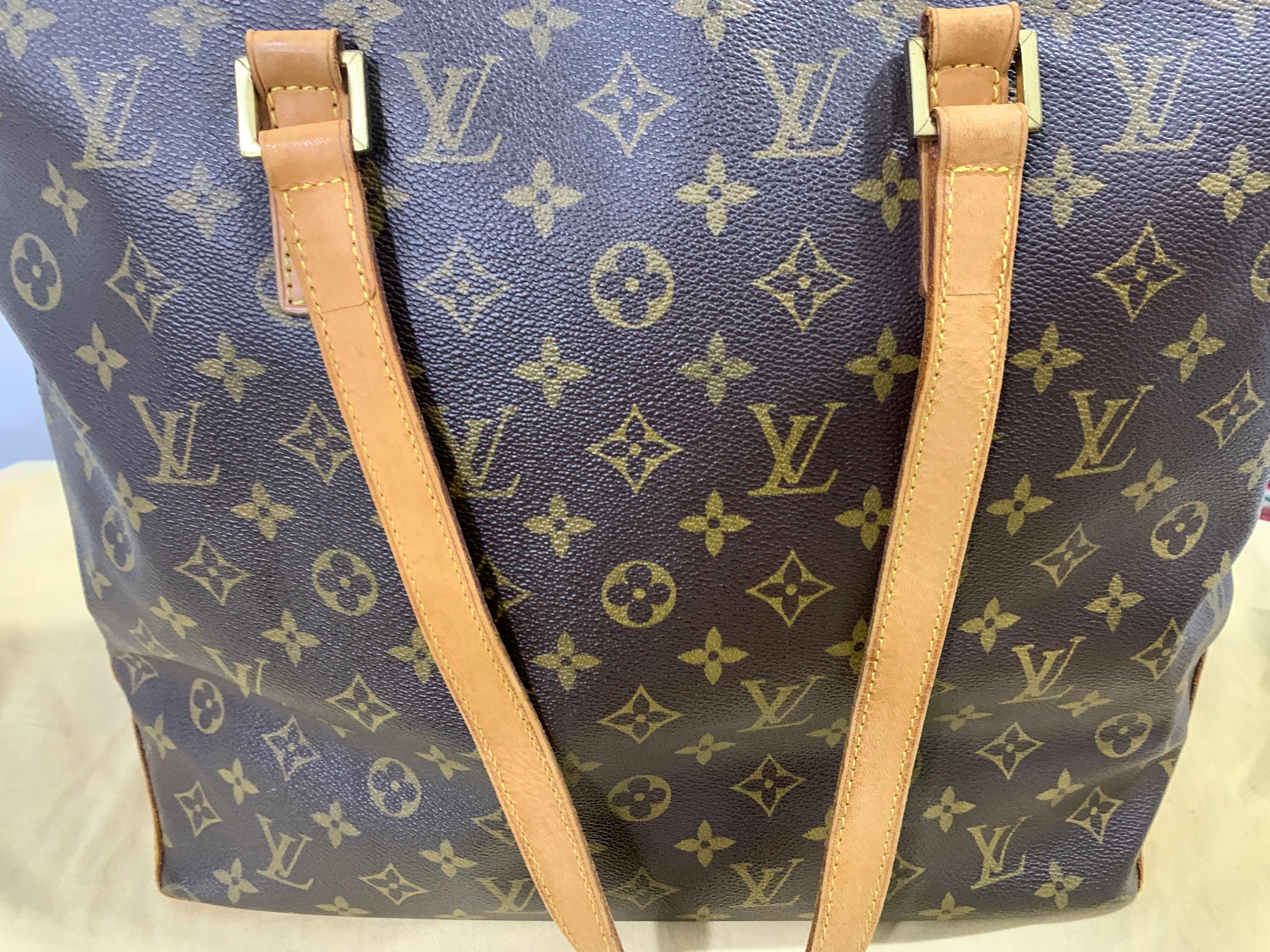 Louis Vuitton Cabas Mezzo Brown Monogram Canvas Tote In Good Condition In New York, NY