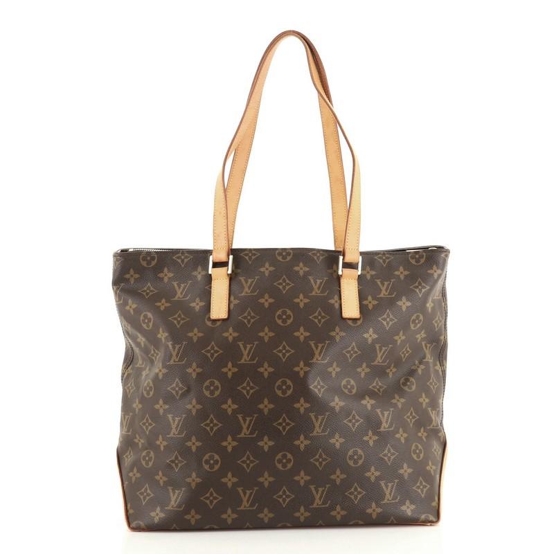 Brown Louis Vuitton Cabas Mezzo Monogram Canvas