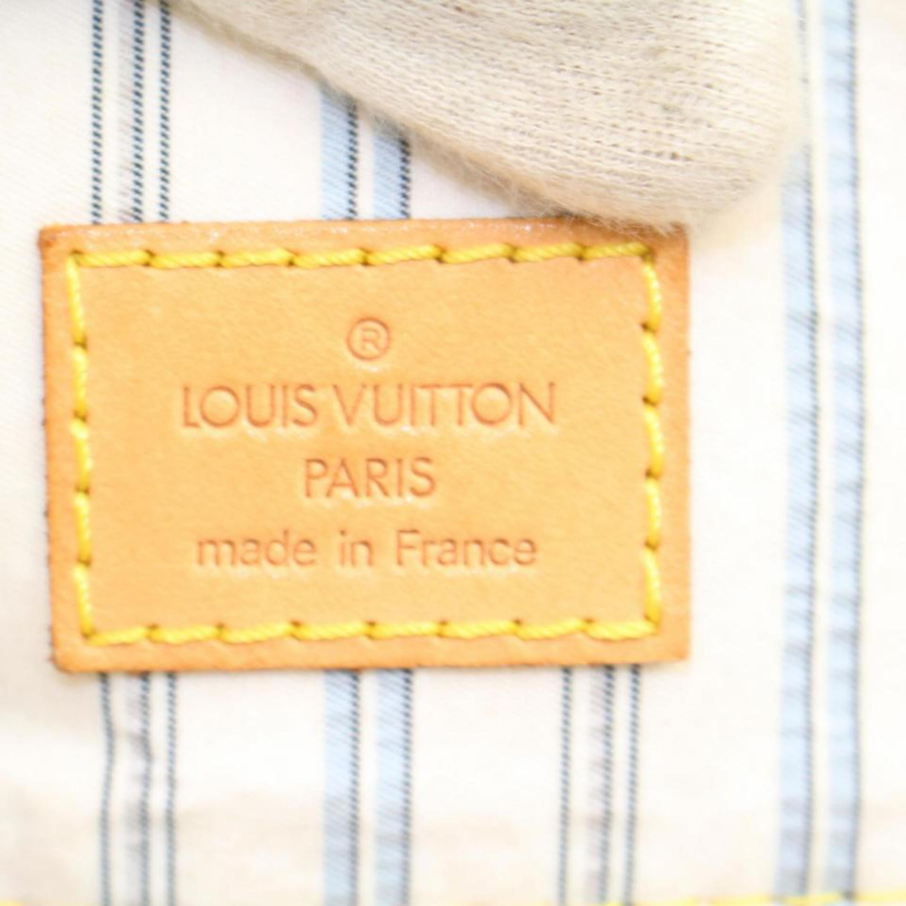 Louis Vuitton Cabas Mini Lin Monogram Tanger 868182 White Canvas Shoulder Bag For Sale 8
