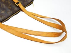 Louis Vuitton Cabas Monogramm Mezzo Zip 227983 Brown beschichtetem Segeltuch Tote