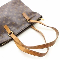 Louis Vuitton Cabas Monogram Piano Zip 868106 Brown Coated Canvas Tote