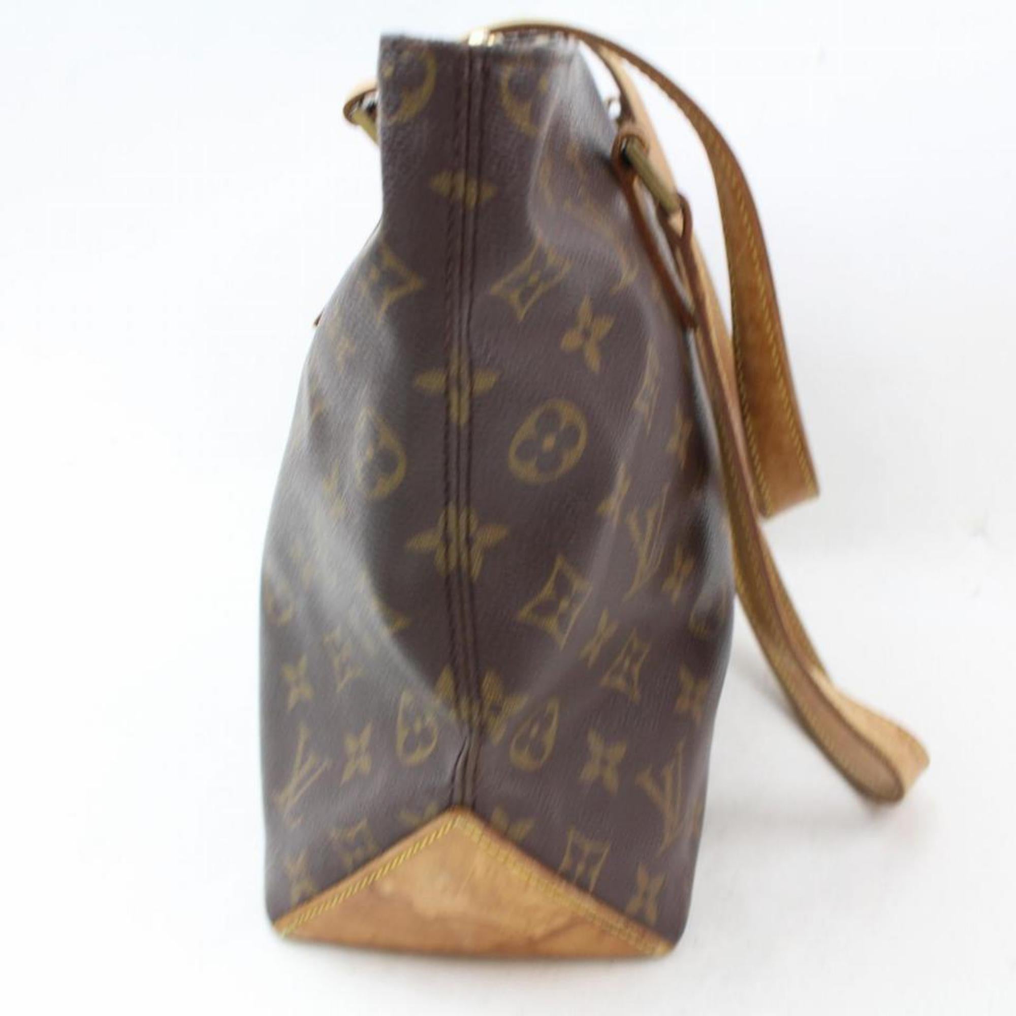 Louis Vuitton Cabas Monogram Piano Zip 869852 Brown Coated Canvas Tote For Sale 3