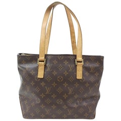 Louis Vuitton Cabas Monogram Piano Zip 869852 Brown Coated Canvas Tote