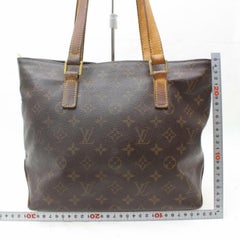 Louis Vuitton Cabas Monogram Piano Zip Pm 869940 Brown Coated Canvas Tote
