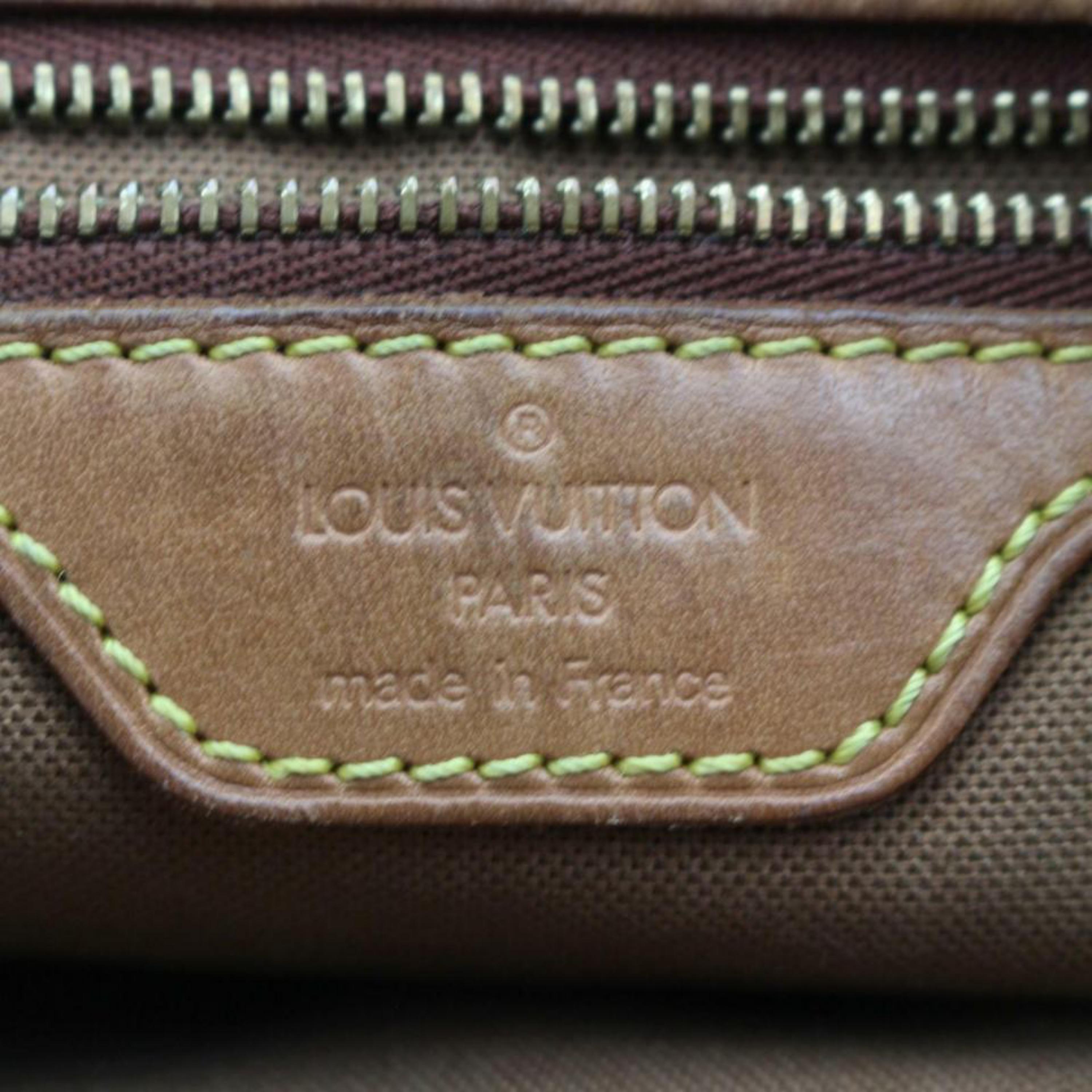 Louis Vuitton Cabas Monogram Piano Zip Pm 869940 Brown Coated Canvas Tote For Sale 1