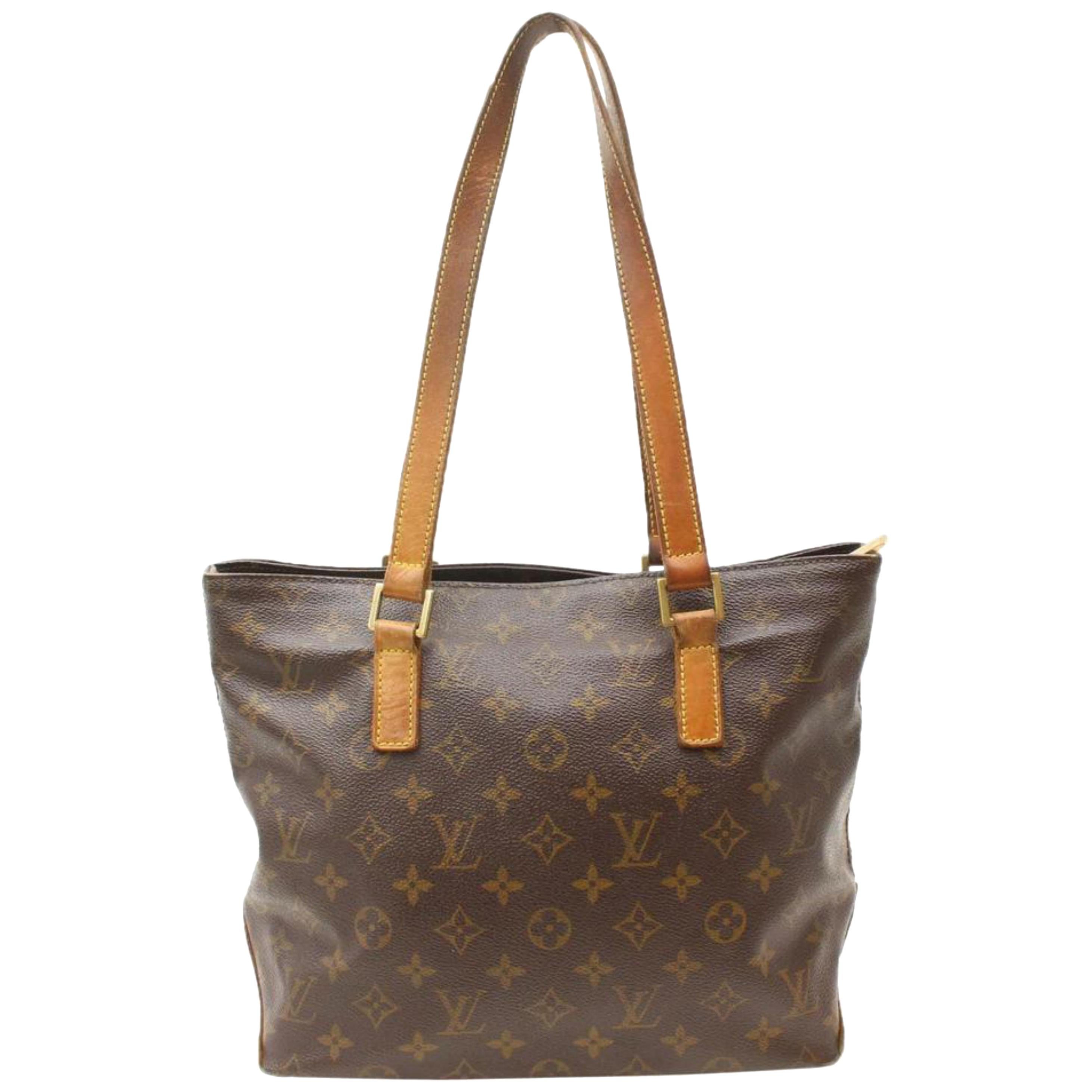 Louis Vuitton Cabas Monogram Piano Zip Pm 869940 Brown Coated Canvas Tote For Sale