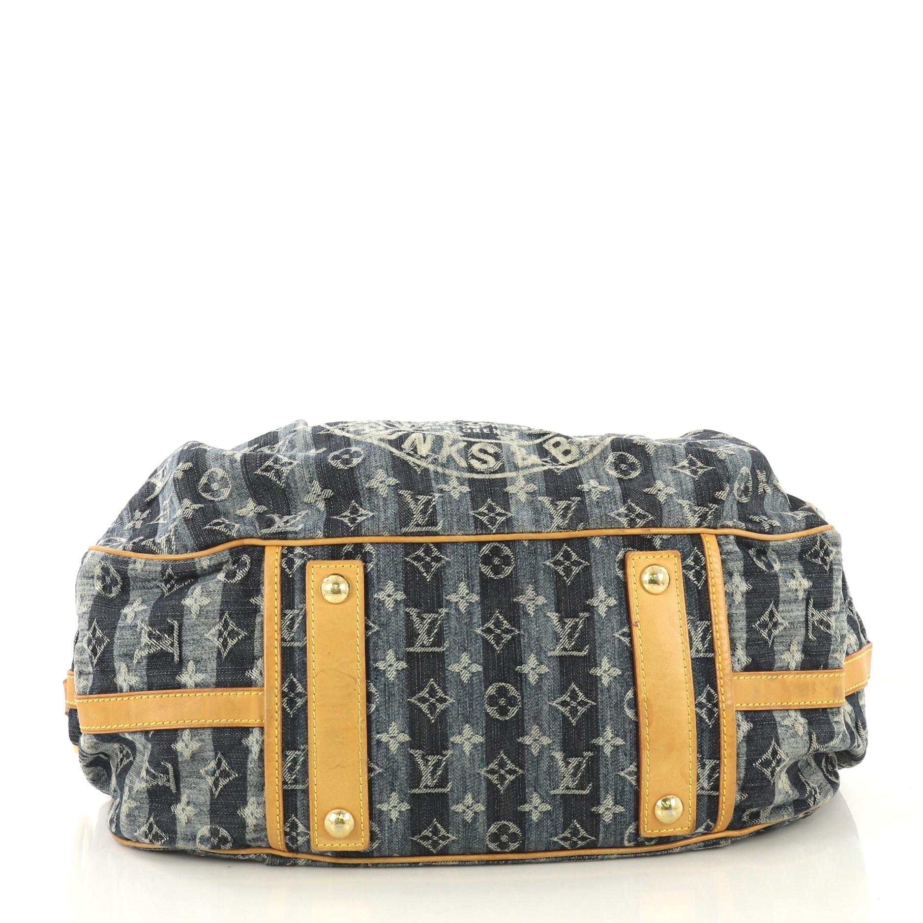 Louis Vuitton Cabas Raye Limited Edition Denim GM In Fair Condition In NY, NY