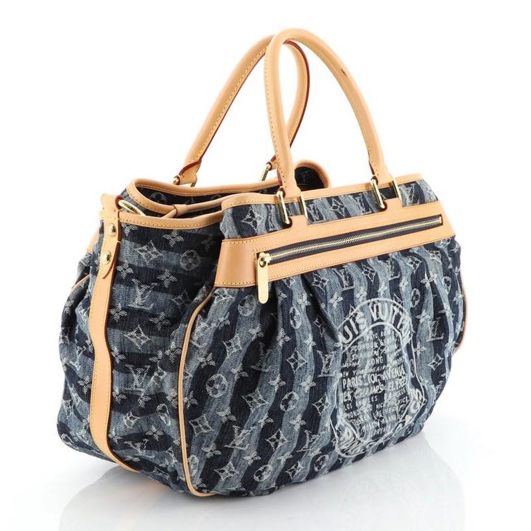 Louis Vuitton Denim Raye Cabas GM - Neutrals Shoulder Bags
