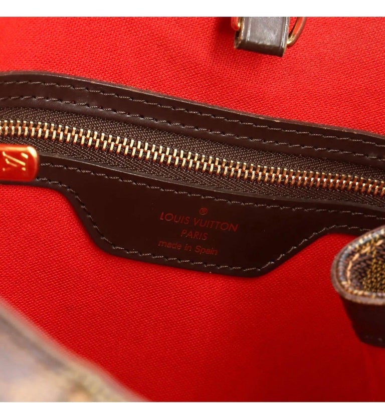 Louis Vuitton Hand Bag Cabas Rivington Damier Ebene Zippers Tote Auction