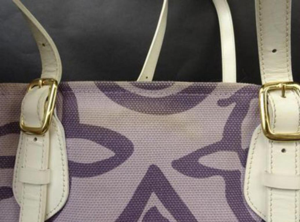 Louis Vuitton Cabas Tahitienne Pm 218989 Lilac (Purple) Leather Tote For Sale 2