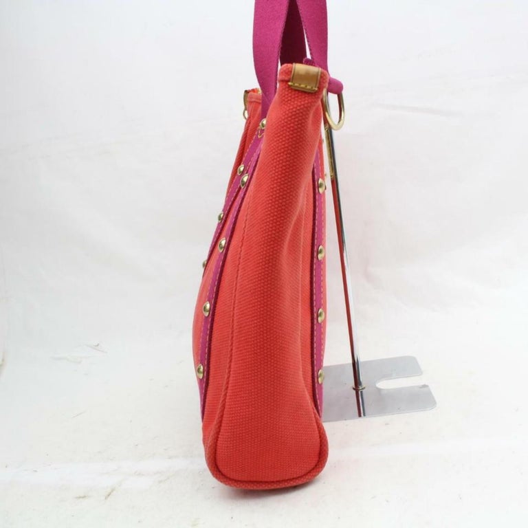 LOUIS VUITTON Toile Canvas Antiquas Bag in Tan and Red - More Than You Can  Imagine