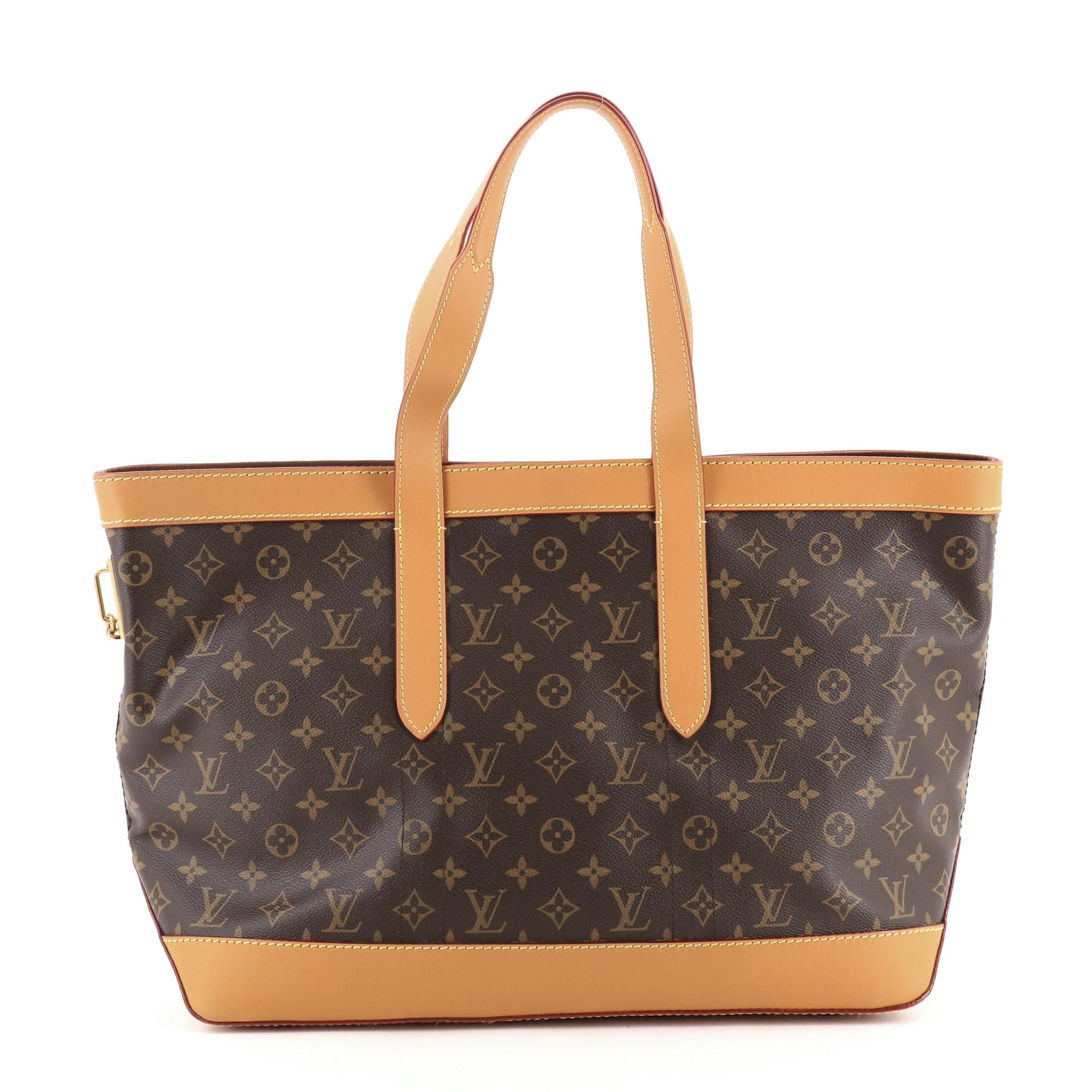 Marrone Louis Vuitton Cabas Voyage Monogram in Tela