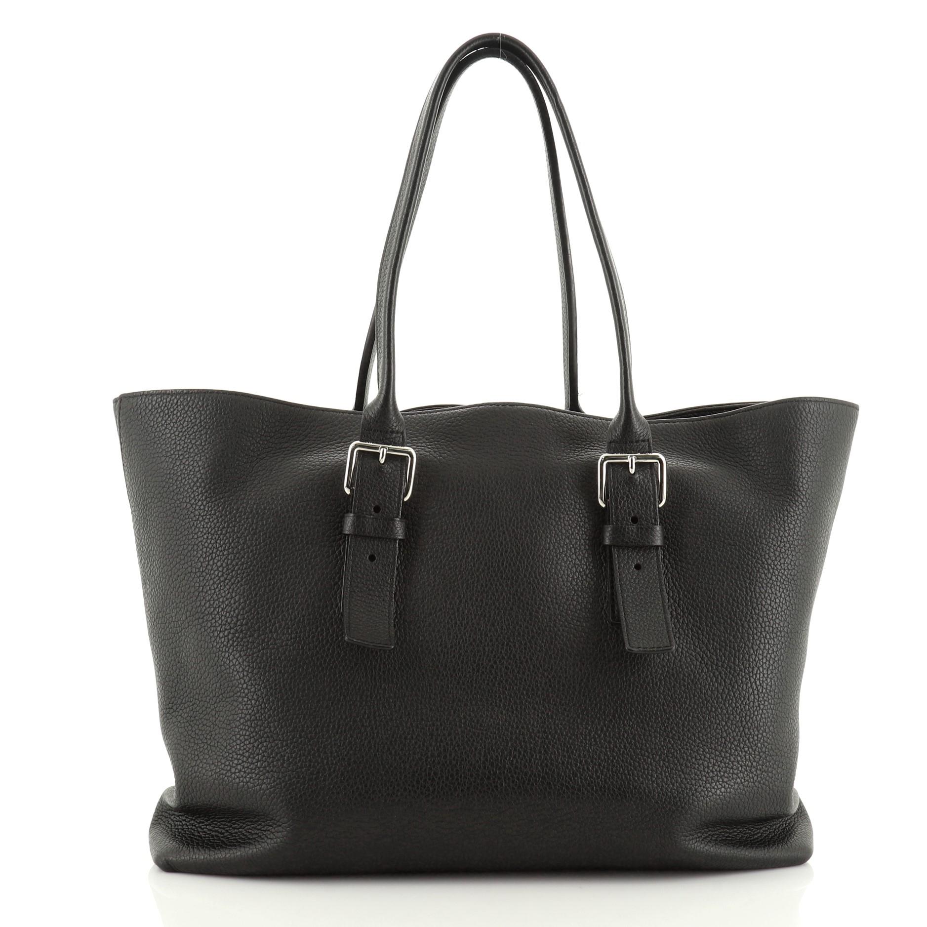 Black Louis Vuitton Cabas Voyage Taurillon Leather