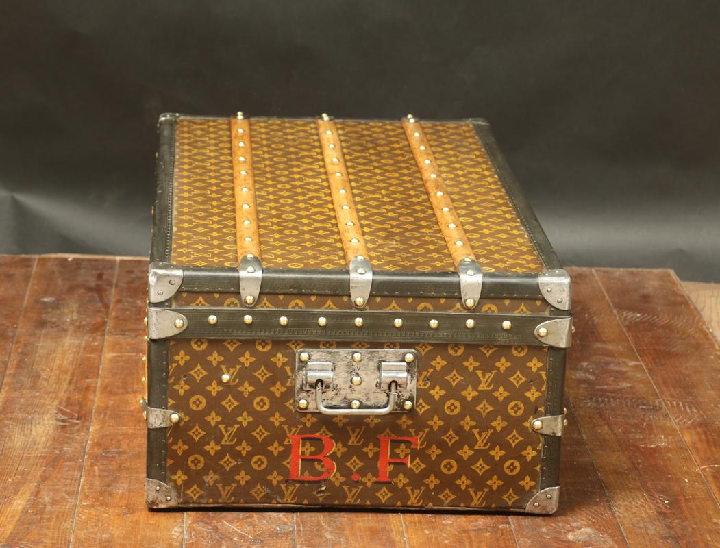 Early 20th Century Louis Vuitton Cabin Monogrammed Trunk, 1909-1914 For Sale