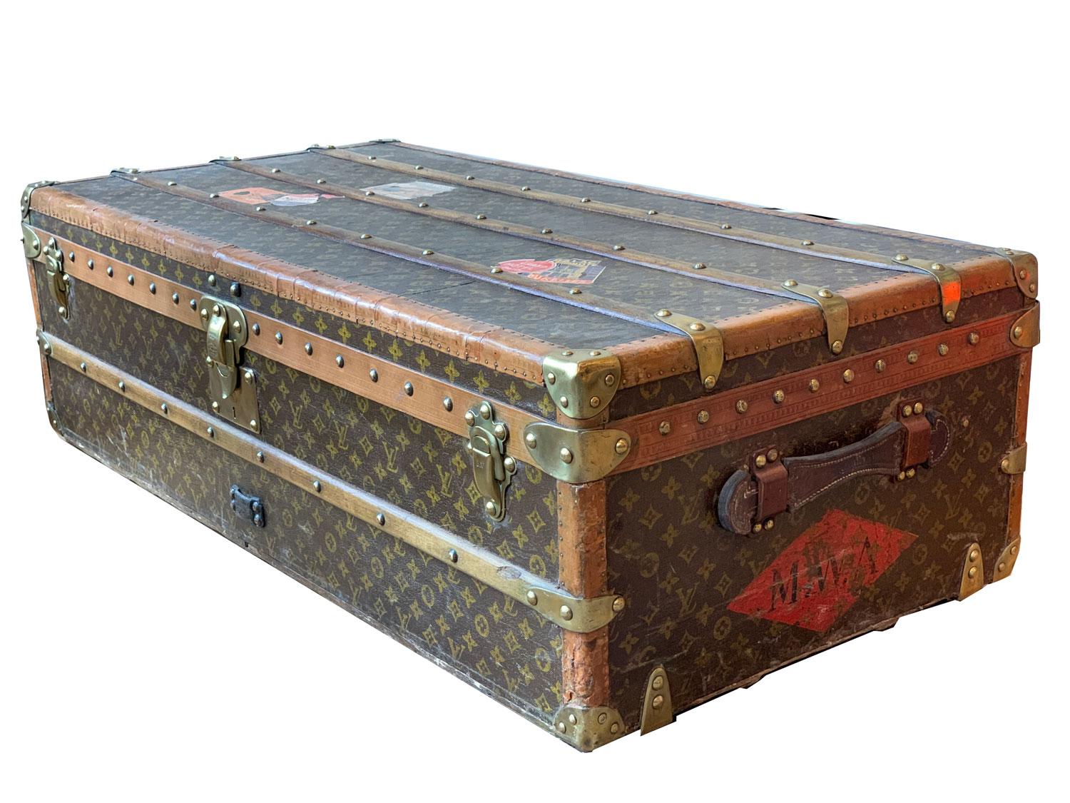 French Louis Vuitton Cabin Trunk, circa 1920 For Sale