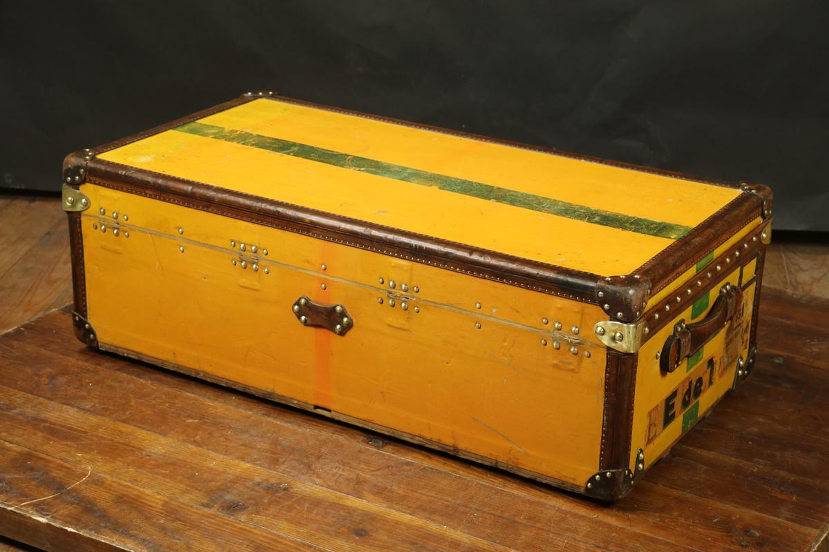 Early 20th Century Louis Vuitton Cabin Trunk in Vuittonite, 1920s