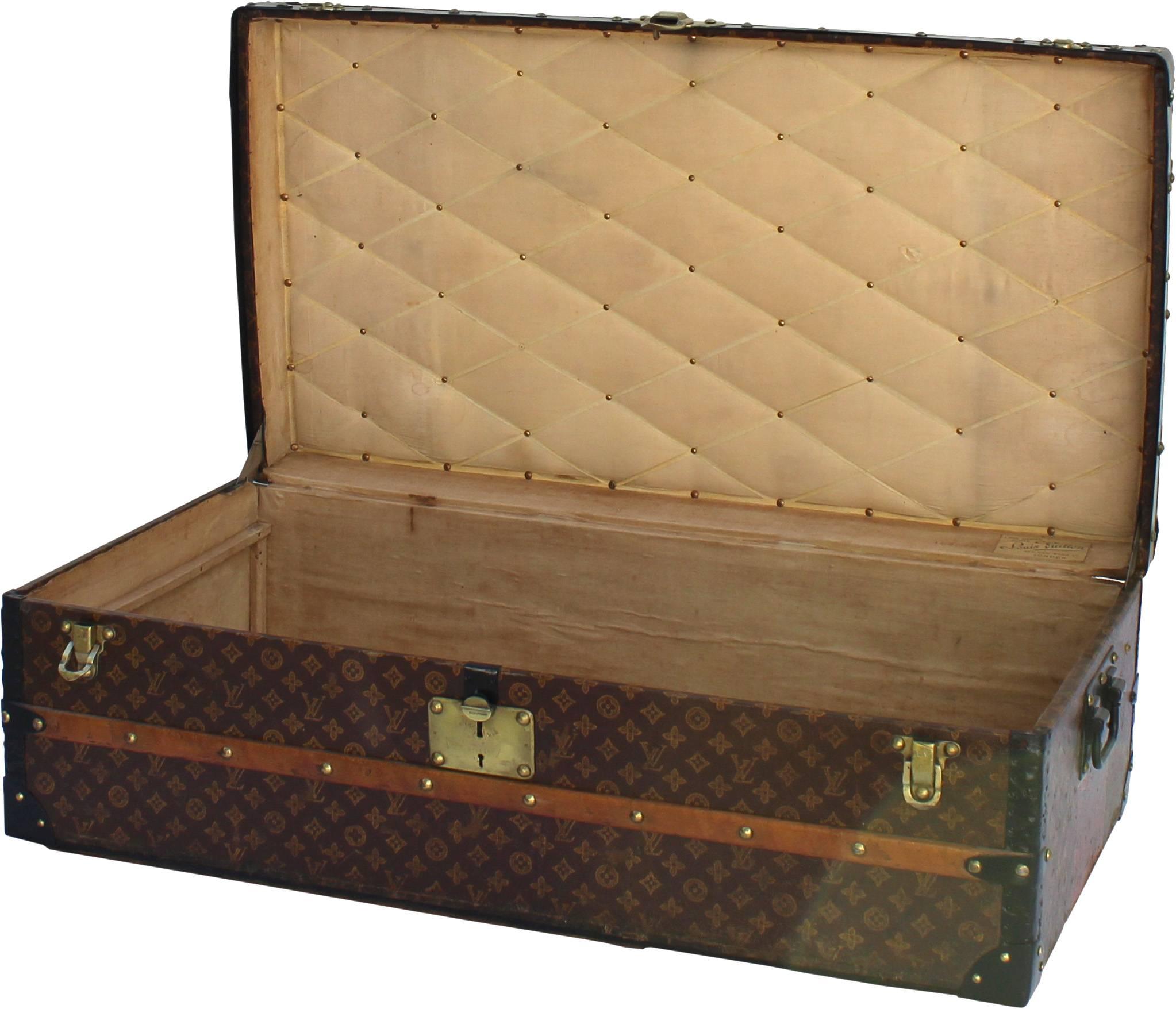 French Louis Vuitton Cabin Trunk with D.P.P Initials, circa 1920 For Sale