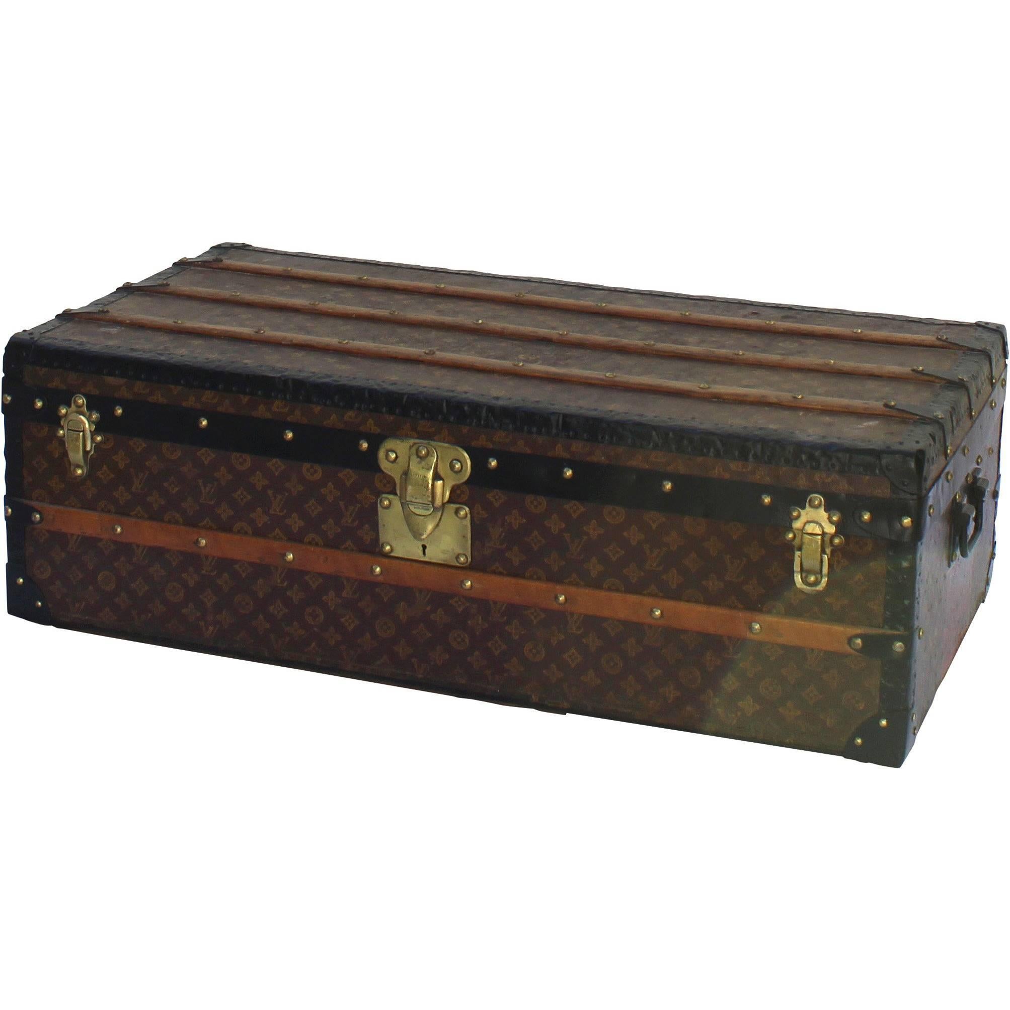 Louis Vuitton Cabin Trunk with D.P.P Initials, circa 1920 For Sale