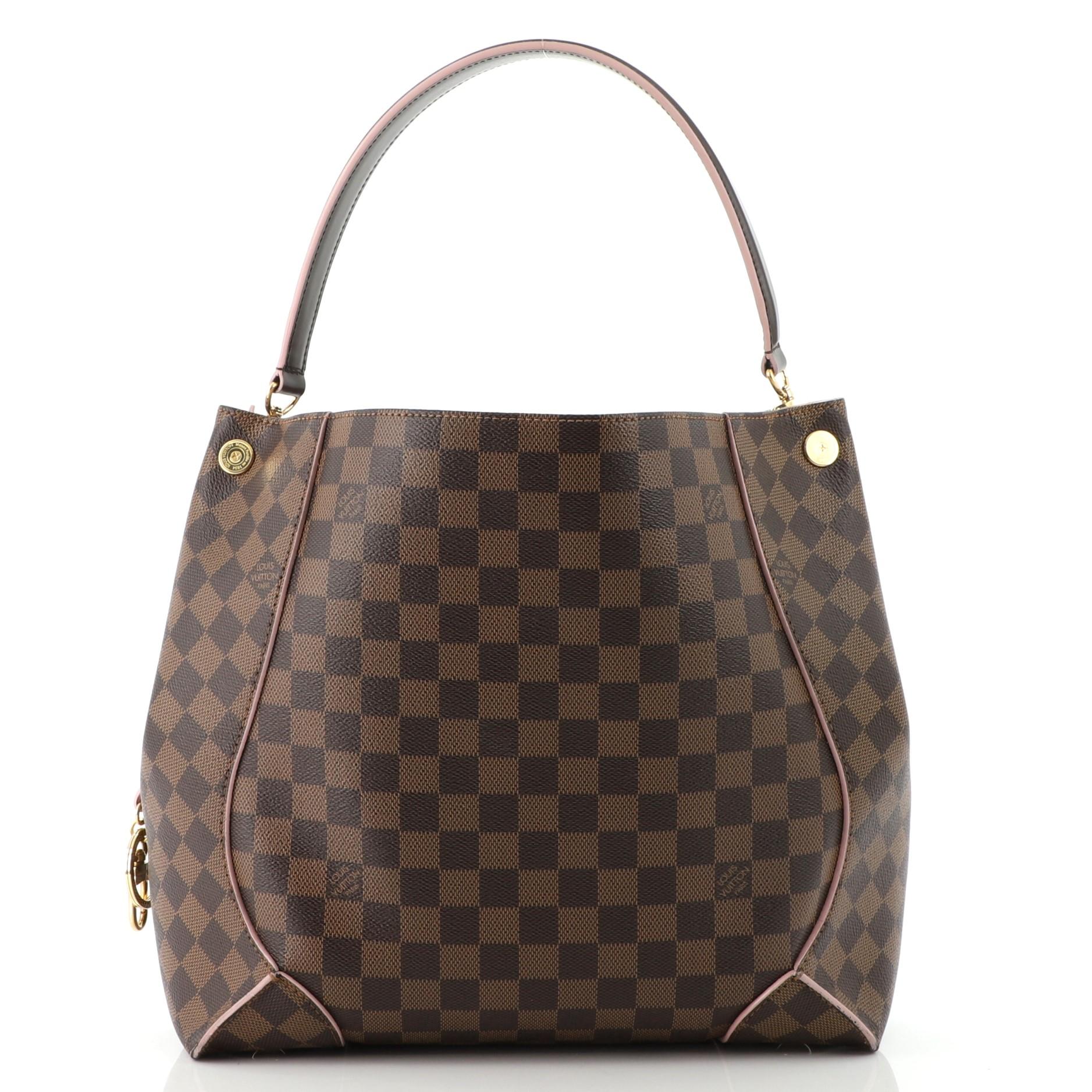 Brown Louis Vuitton Caissa Hobo Damier