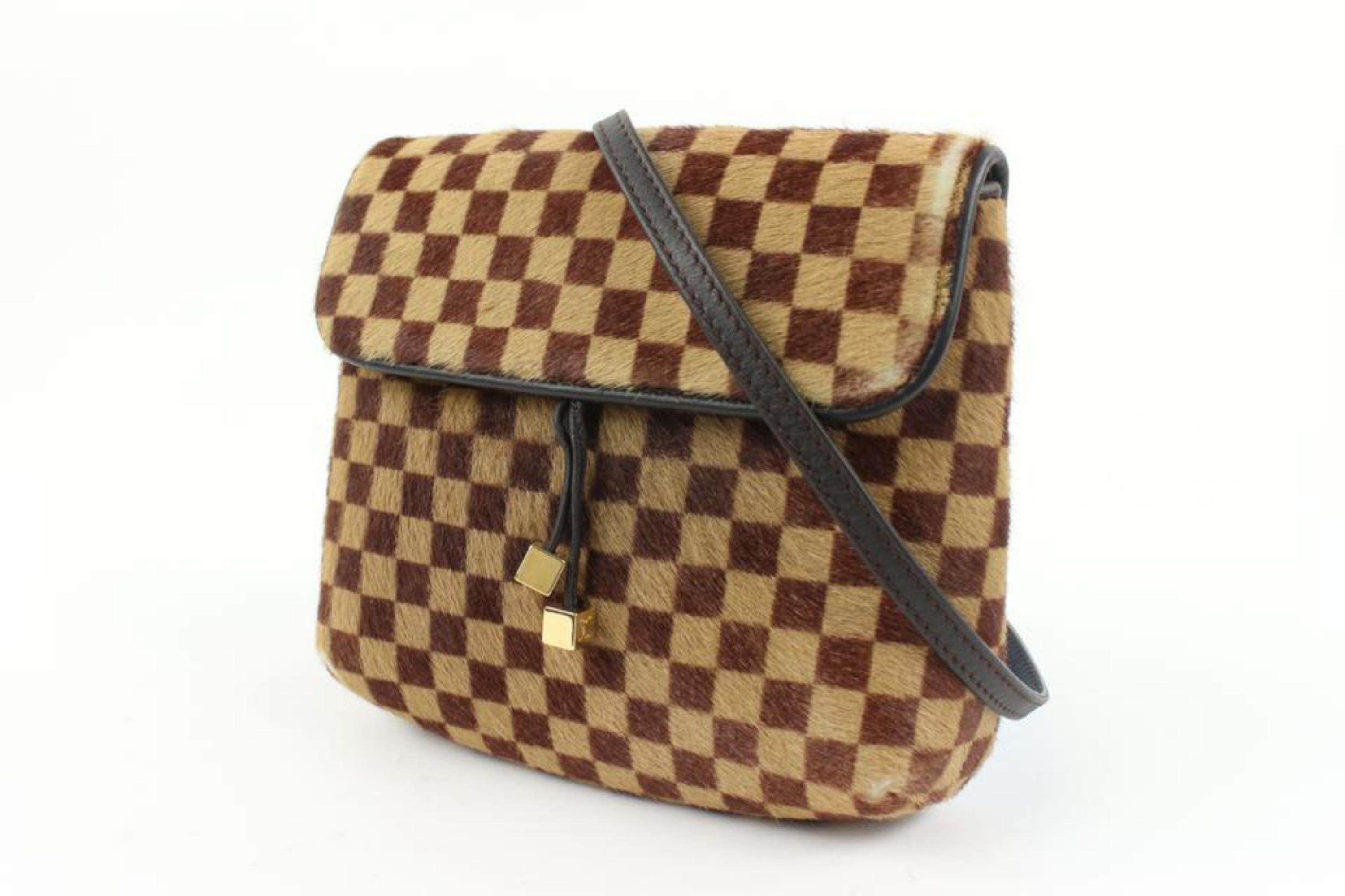 Louis Vuitton Calf Hair Damier Sauvage Gazelle Bumbag Waist Pouch Crossbody 76lk33s
Date Code/Serial Number: CE1002
Made In: Italy
Measurements: Length:  6.5