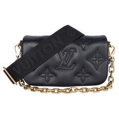 Louis Vuitton Calfskin Bubblegram Wallet On Strap Crossbody Bag
