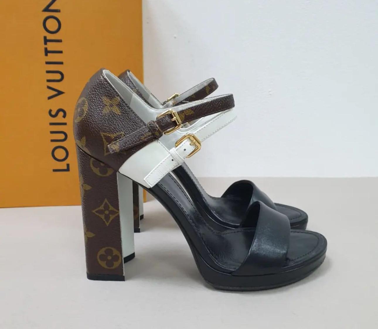 Louis Vuitton Calfskin Monogram Matchmake Cross Sandals 1