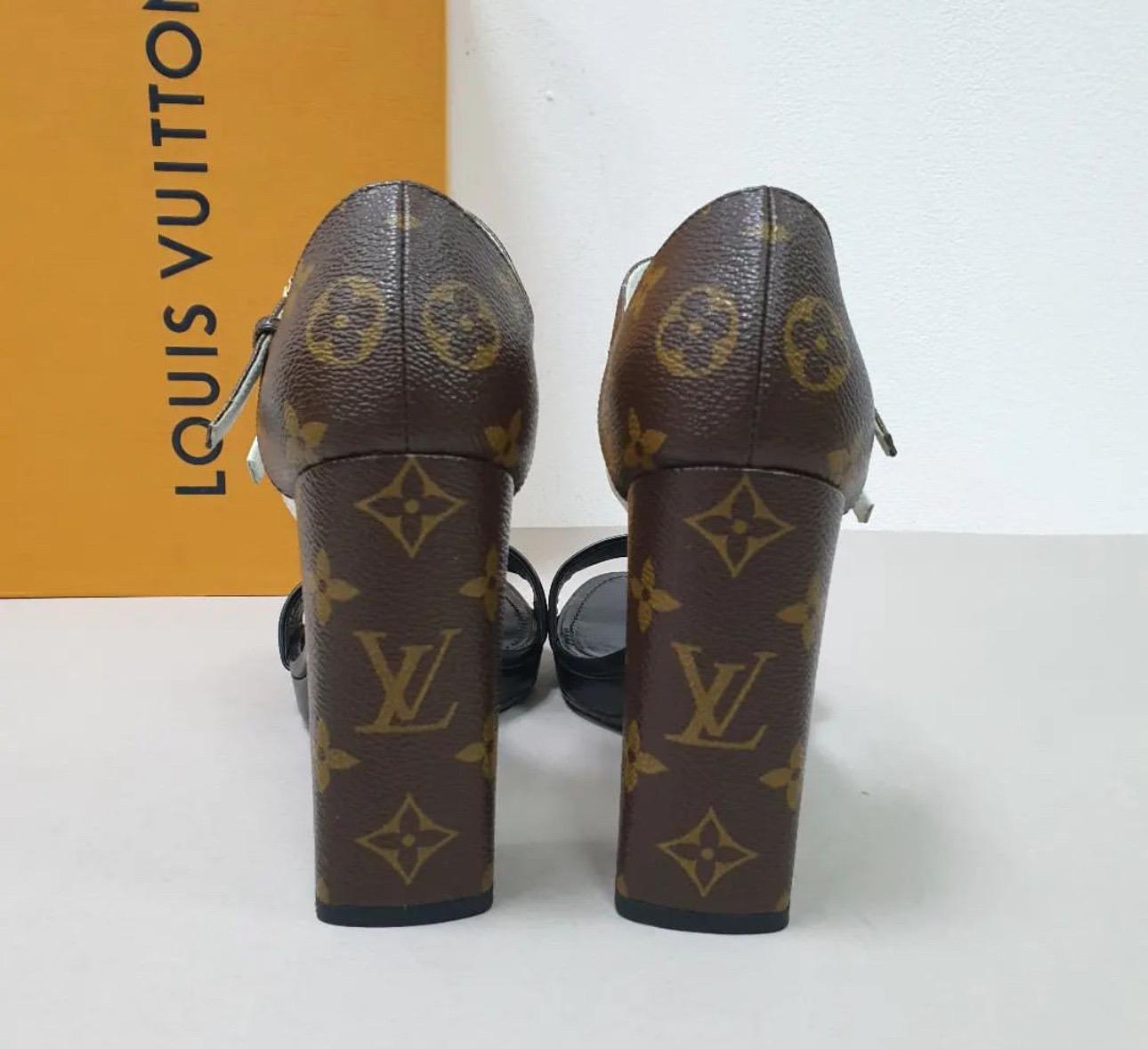 Louis Vuitton Calfskin Monogram Matchmake Cross Sandals 2