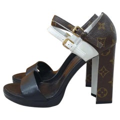 Louis Vuitton Calfskin Monogram Matchmake Cross Sandals